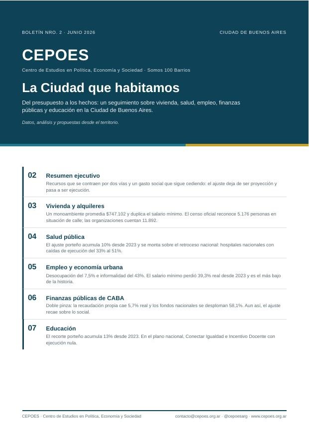 Tapa del N.º 2 del Boletín CEPOES, Junio 2026
