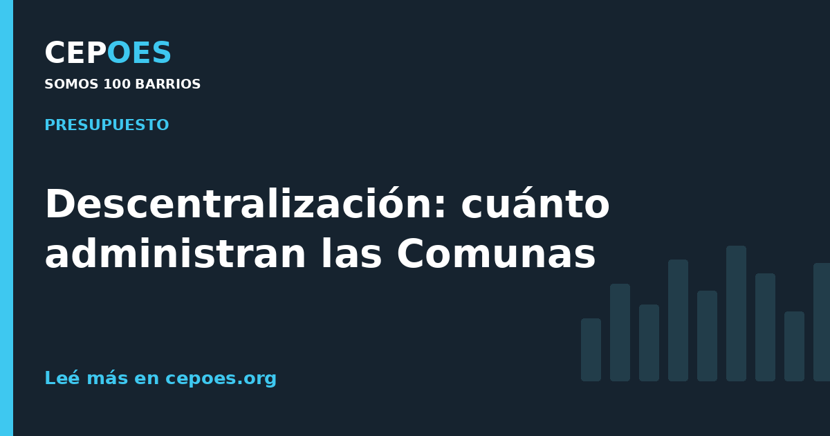 Descentralización: cuánto administran las Comunas