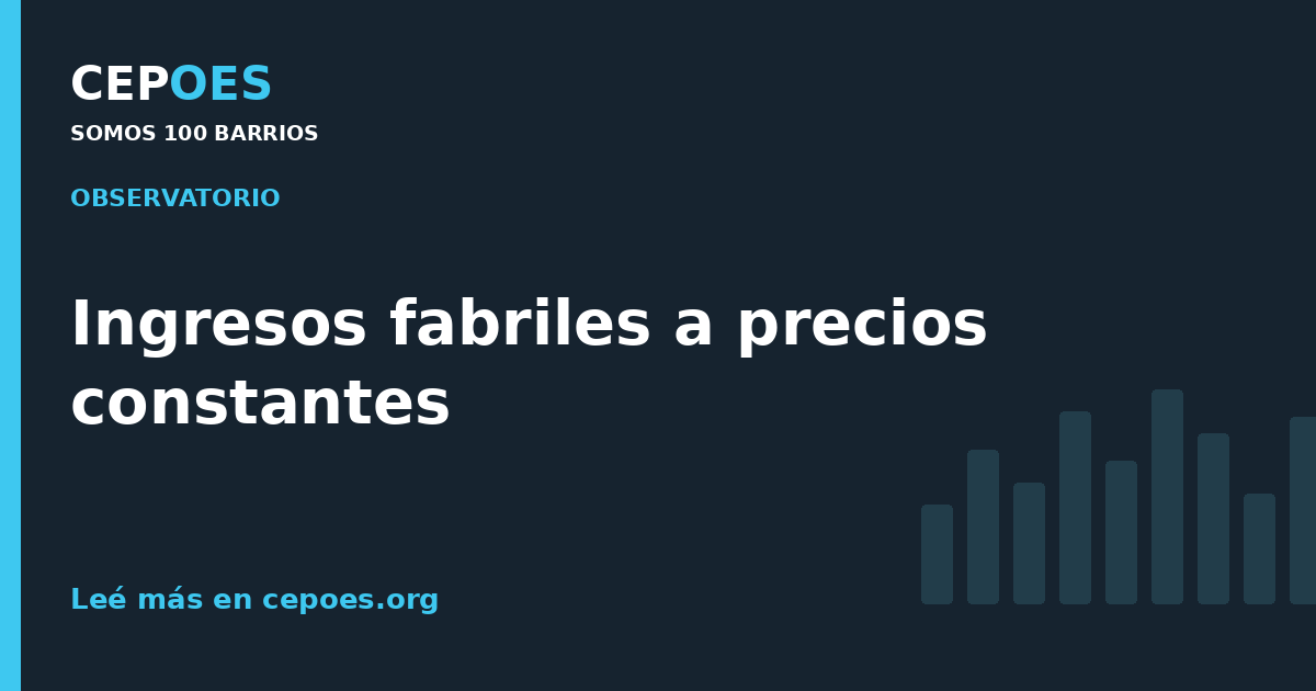 Ingresos fabriles a precios constantes