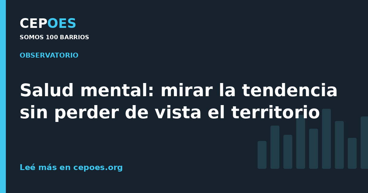 Salud mental: mirar la tendencia sin perder de vista el territorio